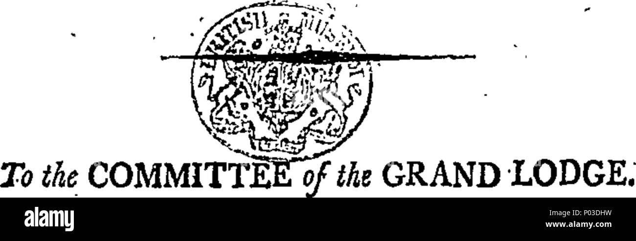 . Anglais : Fleuron du livre : une charge, livrés avant les officiers et membres de la Grande Loge de maçons libres et acceptés, dans le Commonwealth du Massachusetts, sur le festival de Saint Jean Baptiste, le 24 juin, I.A. 5795. Par le Révérend Frère Thaddeus M. Harris, A.M. [deux lignes de I Jean]. 34 Une accusation Fleuron W003771-2 Banque D'Images