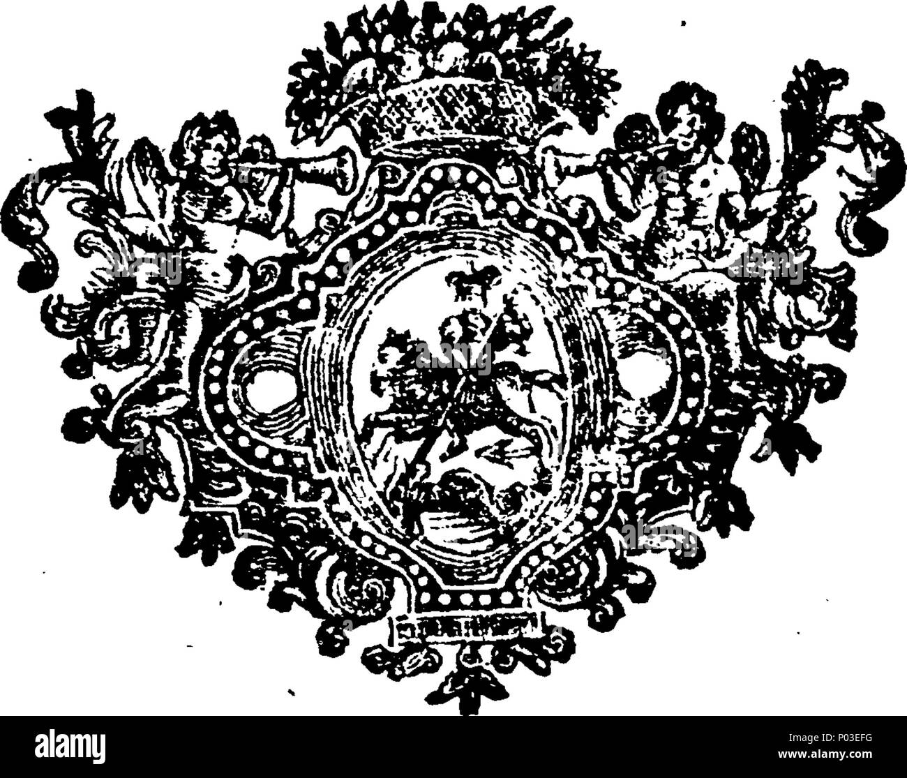 . Anglais : Fleuron du livre : une chronologie de certains accidents mémorables, de la création du monde, à l'année 1742. 36 Une chronologie de certains accidents mémorables, de la création du monde, à l'année 1742. Fleuron T097269-1 Banque D'Images