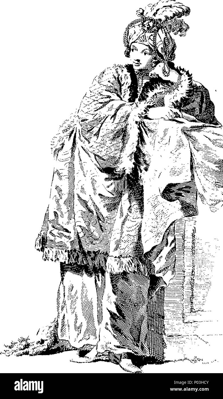 . Anglais : Fleuron du livre : une collection de robes de différentes nations, antient et moderne. En particulier les anciennes robes. Après les dessins de Holbein, Vandyke, Hollar, et d'autres. Avec un compte de la part des autorités, ... et quelques courtes remarques historiques ... À laquelle sont ajoutés les habitudes des personnages principaux sur la scène anglaise. ... 48 Une collection des robes de différentes nations, et antient Fleuron moderne T088921-8 Banque D'Images