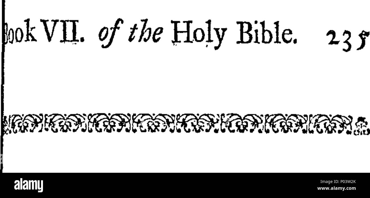 . Anglais : fleuron de livre : UN compleat histoire de la Sainte Bible, contenir dans l'ancien et le Nouveau Testament : ... En trois volumes. Par Laurence Howel, ... 62 Une histoire de compleat la Sainte Bible, contenir dans l'Ancien et du Nouveau Testament -- en trois volumes Fleuron T114483-2 Banque D'Images