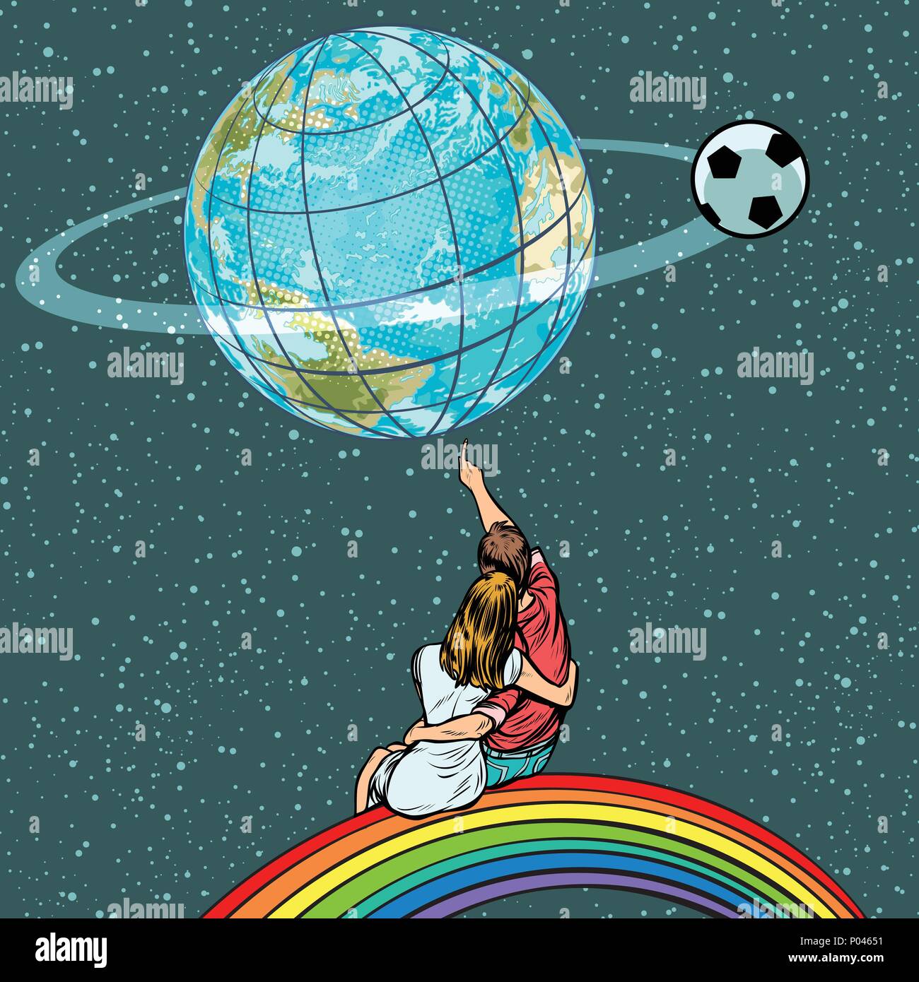 Fans regarder le championnat de football Illustration de Vecteur