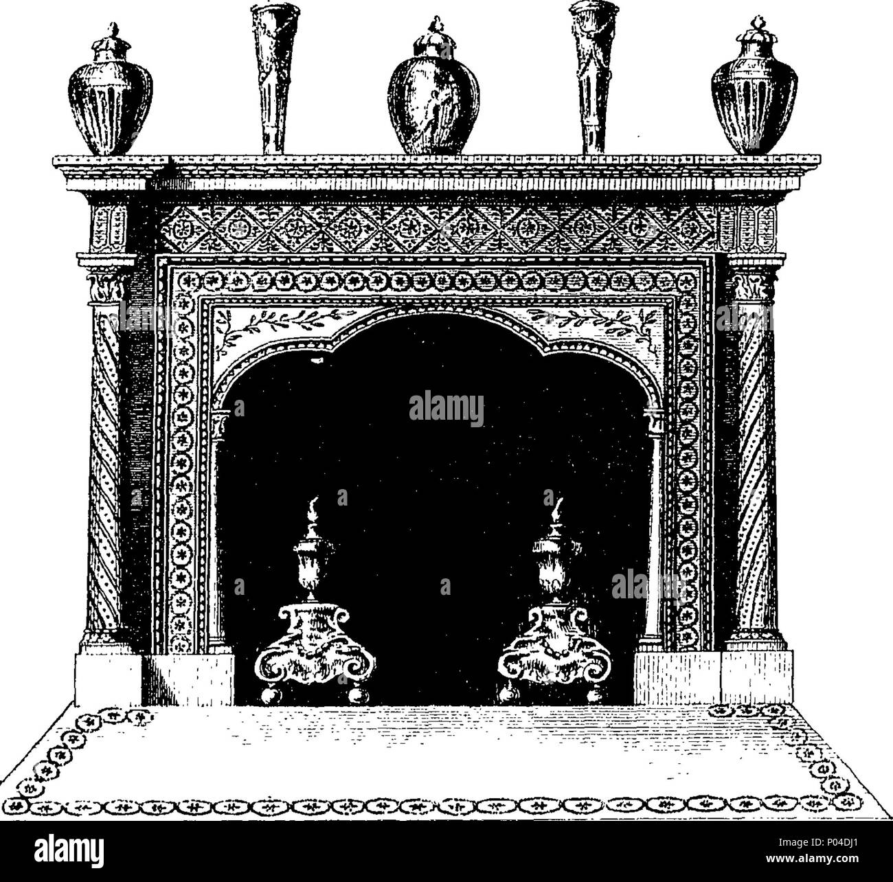 . Anglais : Fleuron du livre : une description de la villa de M. Horace Walpole, plus jeune fils de Sir Robert Walpole comte d'Orford, à Strawberry-Hill près de Twickenham, Middlesex. Avec un inventaire du mobilier, des photos, les curiosités, &c. 87 Une description de la villa de M. Horace Walpole, plus jeune fils de Sir Robert Walpole comte d'Orford, à Strawberry-Hill près de Twickenham, Middlesex Fleuron T064913-6 Banque D'Images