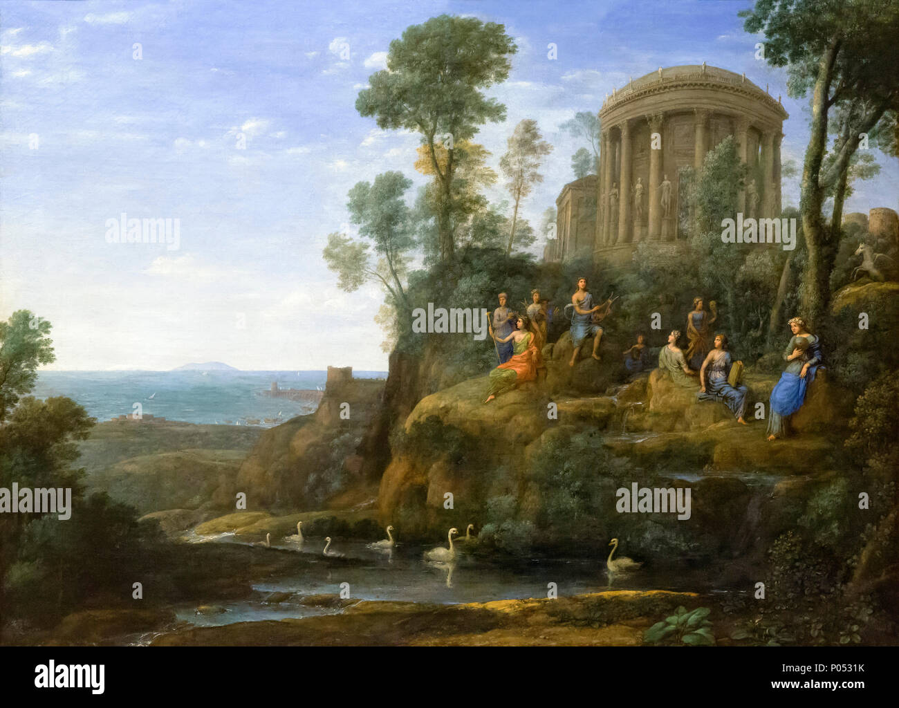 Classicisme Apollo And The Muses On Mount Helicon Apollon et les Muses sur le mont Hélicon, Claude Lorrain, 1680, Museum of  Fine Arts, Boston, Mass., USA, Amérique du Nord Photo Stock - Alamy