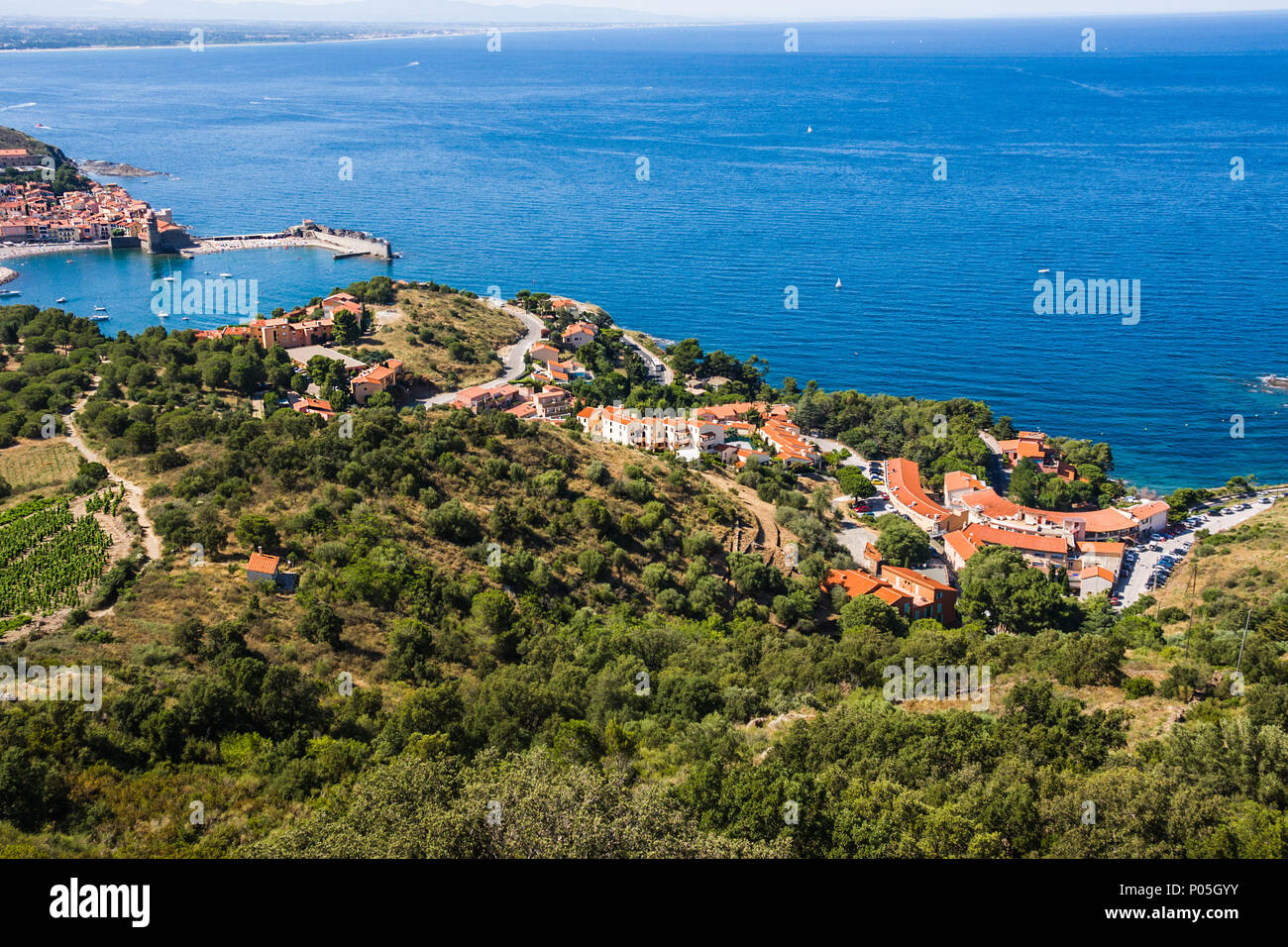 Vue de Collioure, Languedoc, France Banque D'Images