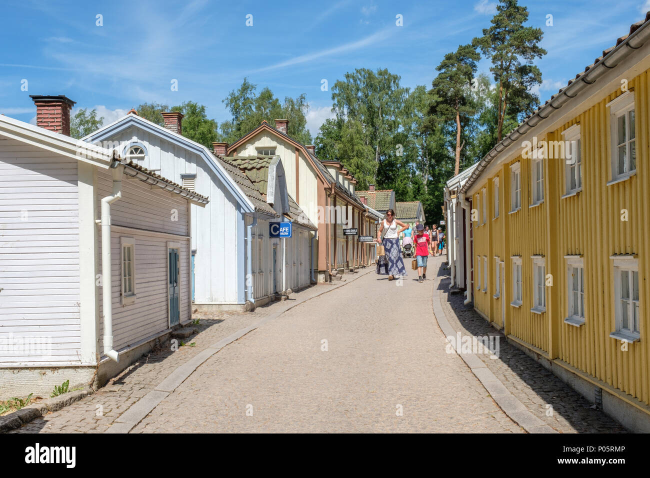 Ville miniature à Astrid Lindgrens monde. C'est un parc à thème en Suède basé sur les contes et récits par Astrid Lindgren. Banque D'Images