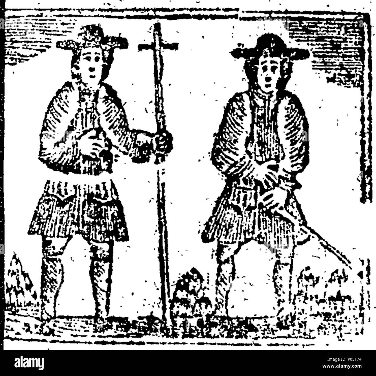 . Anglais : Fleuron du livre : une attention pour la pause-a-Day Men & humains. À laquelle sont ajoutés. 2. Le jolly beggar-man. 3. Fitzgerald's tragédie. Deuxième partie. 4. La description du tisserand, &c. 100 Une attention pour la pause-a-Day Men et défenseurs Fleuron T040237-1 Banque D'Images