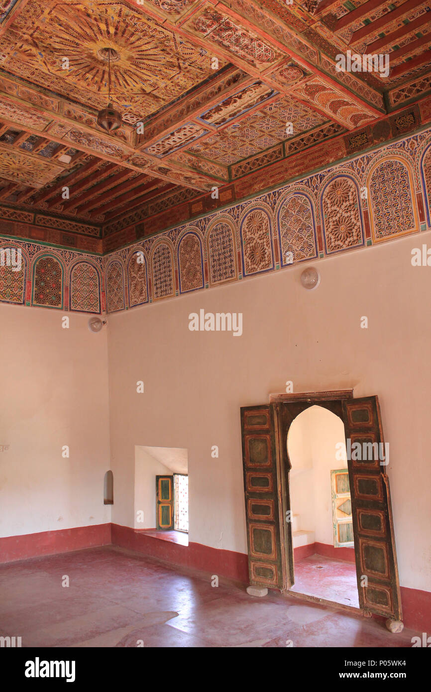 Intérieur de Taourirt Ouarzazate, Maroc Banque D'Images