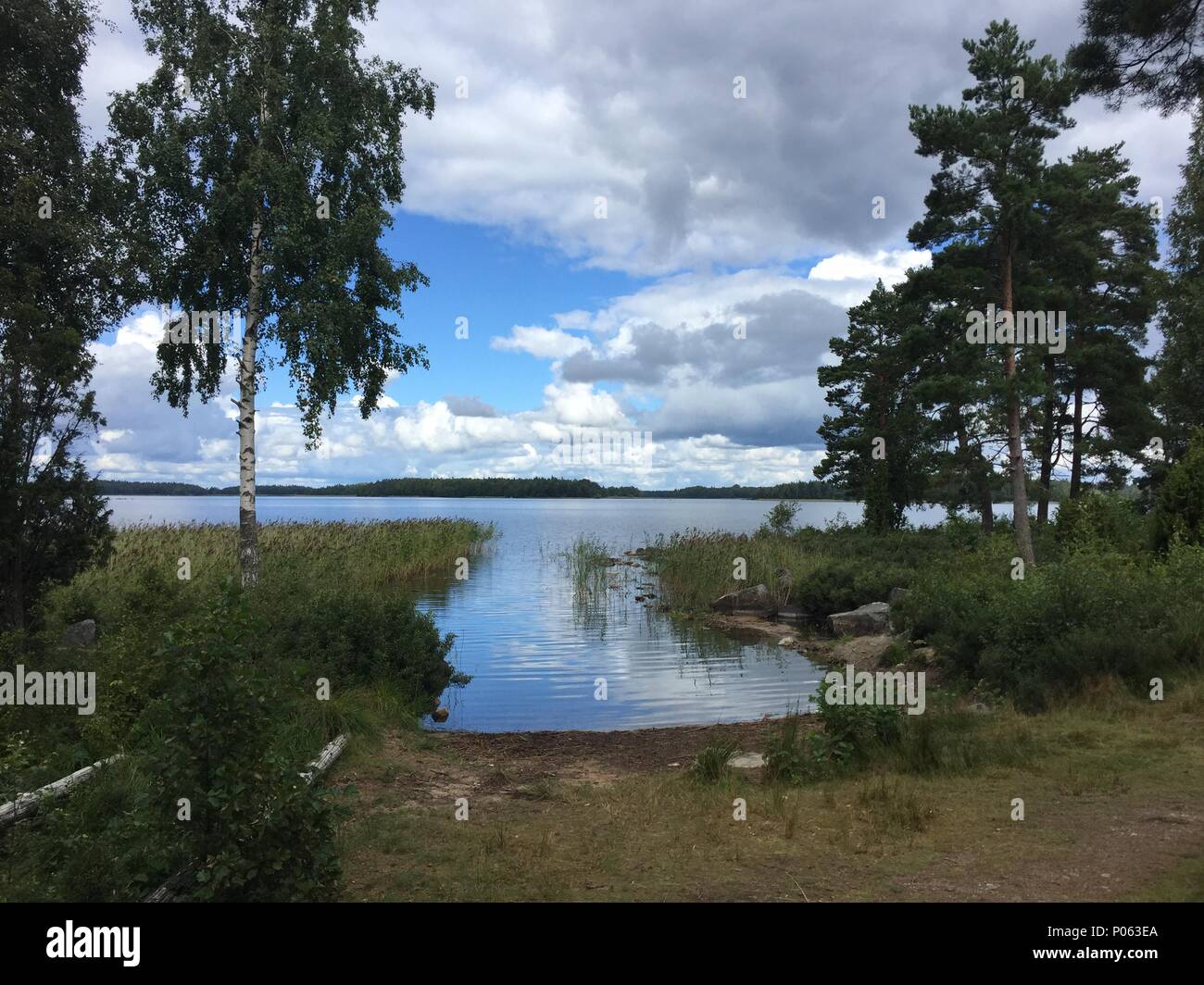 Voir l'Kanurevier Asnen Lac Schweden Banque D'Images