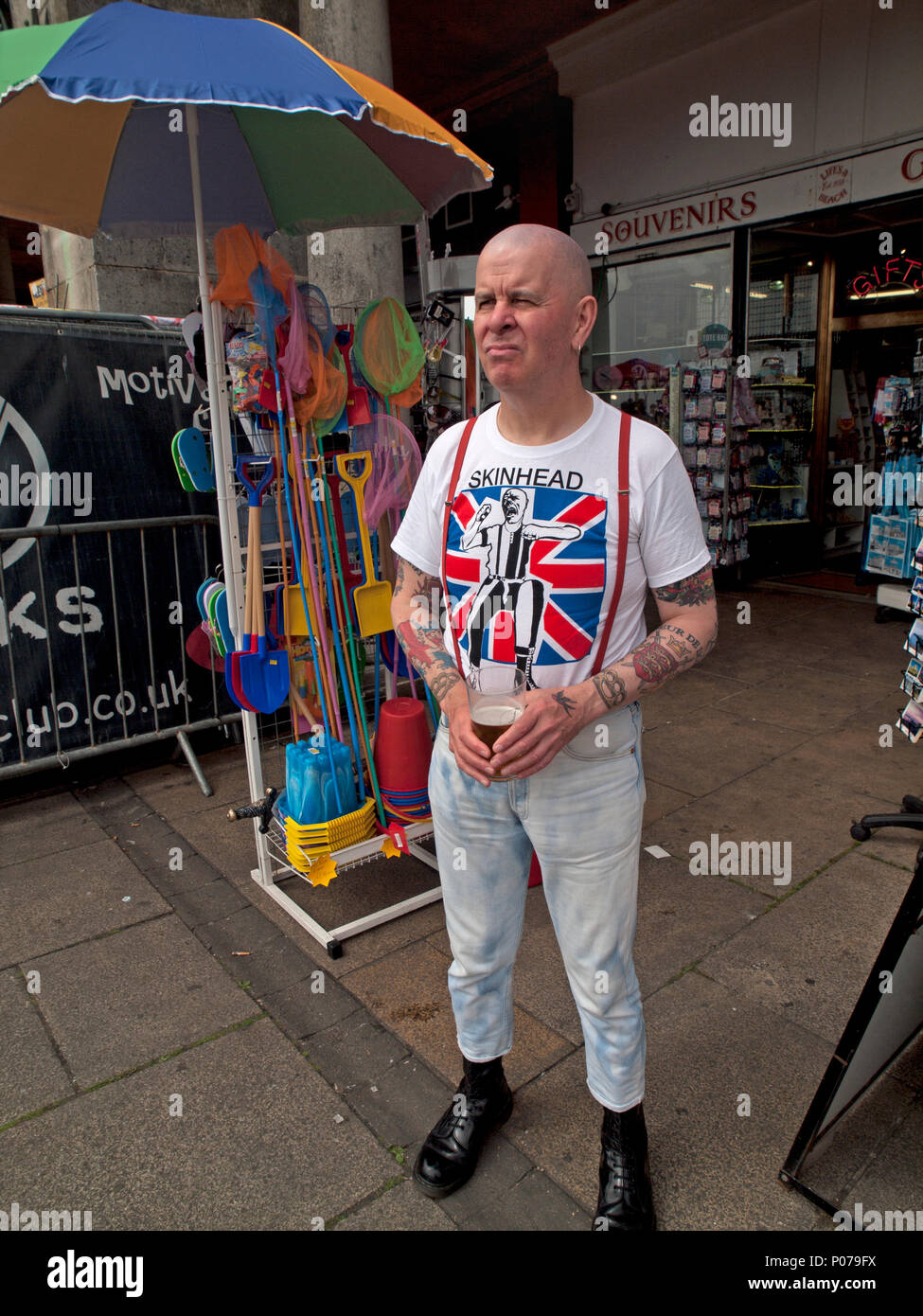 Des skinheads à Brighton Banque D'Images