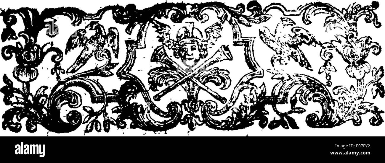 . Anglais : fleuron de livre : un tollé. S'enfuir de sa maîtrise en service la nuit, ... 114 un tollé. S'enfuir de sa maîtrise en service la nuit, - Fleuron T109428-2 Banque D'Images