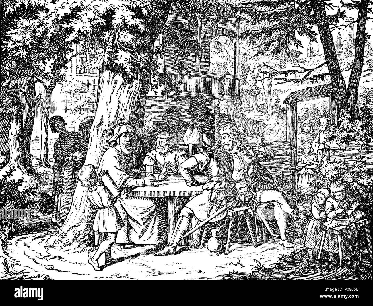 Chemin de retour de Palestine, des RÃ¼ckkehr¤PalÃ aus Posted by stina, numérique l'amélioration de la reproduction de l'original d'imprimer à partir de l'année 1881 Banque D'Images