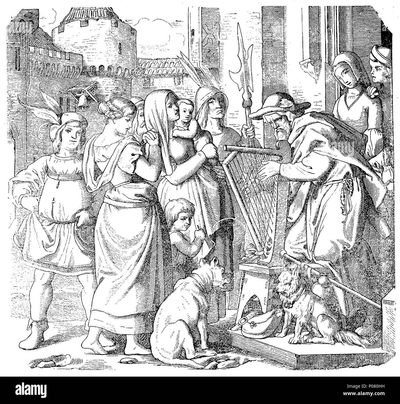 Chanteur De Voyage Au Moyen Age Fahrender Sa Nger Im Mittelalter Numerique L Amelioration De La Reproduction De L Original D Imprimer A Partir De L Annee 11 Photo Stock Alamy