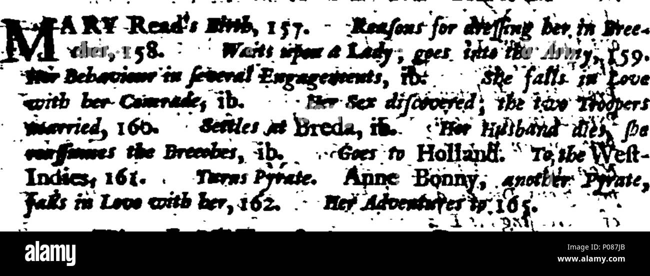 . Anglais : Fleuron du livre : une histoire générale des pyrates, à partir de leur première naissance et de règlement dans l'île de la Providence, à l'heure actuelle. Avec les actions remarquables et d'aventures des deux pyrates Mary Read et Anne Bonny ; contenir l'avait dans les chapitres suivants, ... Chapitre I. Du Capitaine Avery. II. Le Capitaine de Martel. III. Le capitaine de l'enseigner. ... Par le Capitaine Charles Johnson. 107 Une histoire générale des pyrates, à partir de leur première naissance et de règlement dans l'île de la Providence, à l'heure actuelle Fleuron T072262-5 Banque D'Images