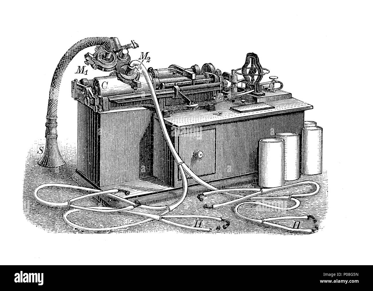 Gramophone, Phonograph von Thomas Alva Edison, numérique l'amélioration de la reproduction de l'original d'imprimer à partir de l'année 1881 Banque D'Images