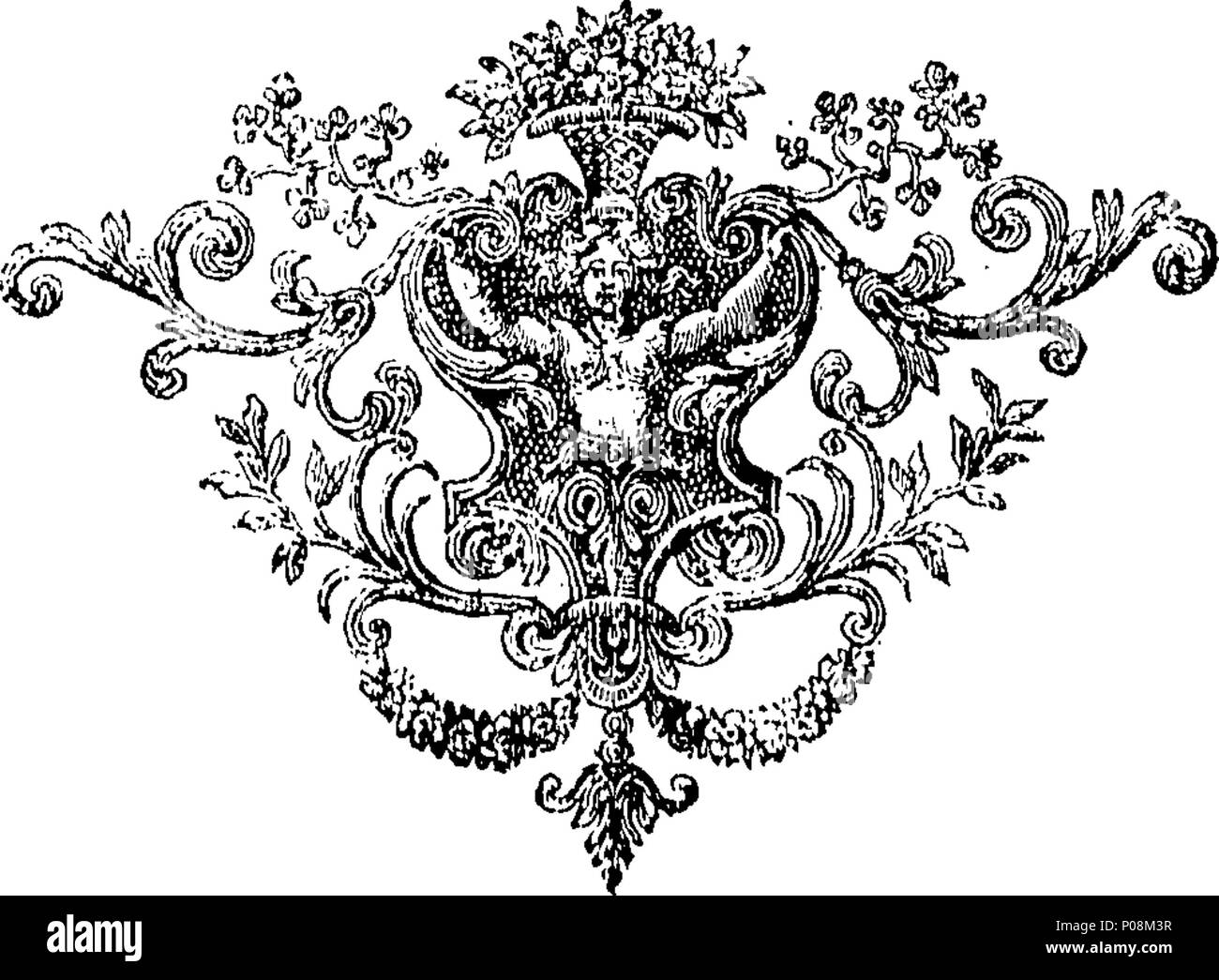 . Anglais : Fleuron du livre : une lettre à M. Tickell. Occasionnés par le décès du très honorable Joseph Addison, Esq ; par E. Young, L L. D. Fellow de All-Soul's College, Oxon. 123 Une lettre à M. Tickell Fleuron T061484-4 Banque D'Images