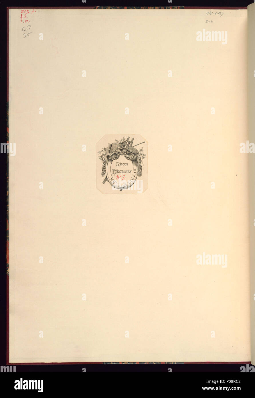 . Album : anglais (France), ca. Circa 1789 275 1789 . Album (France), ca. (1789 CH 68744877-2) Banque D'Images