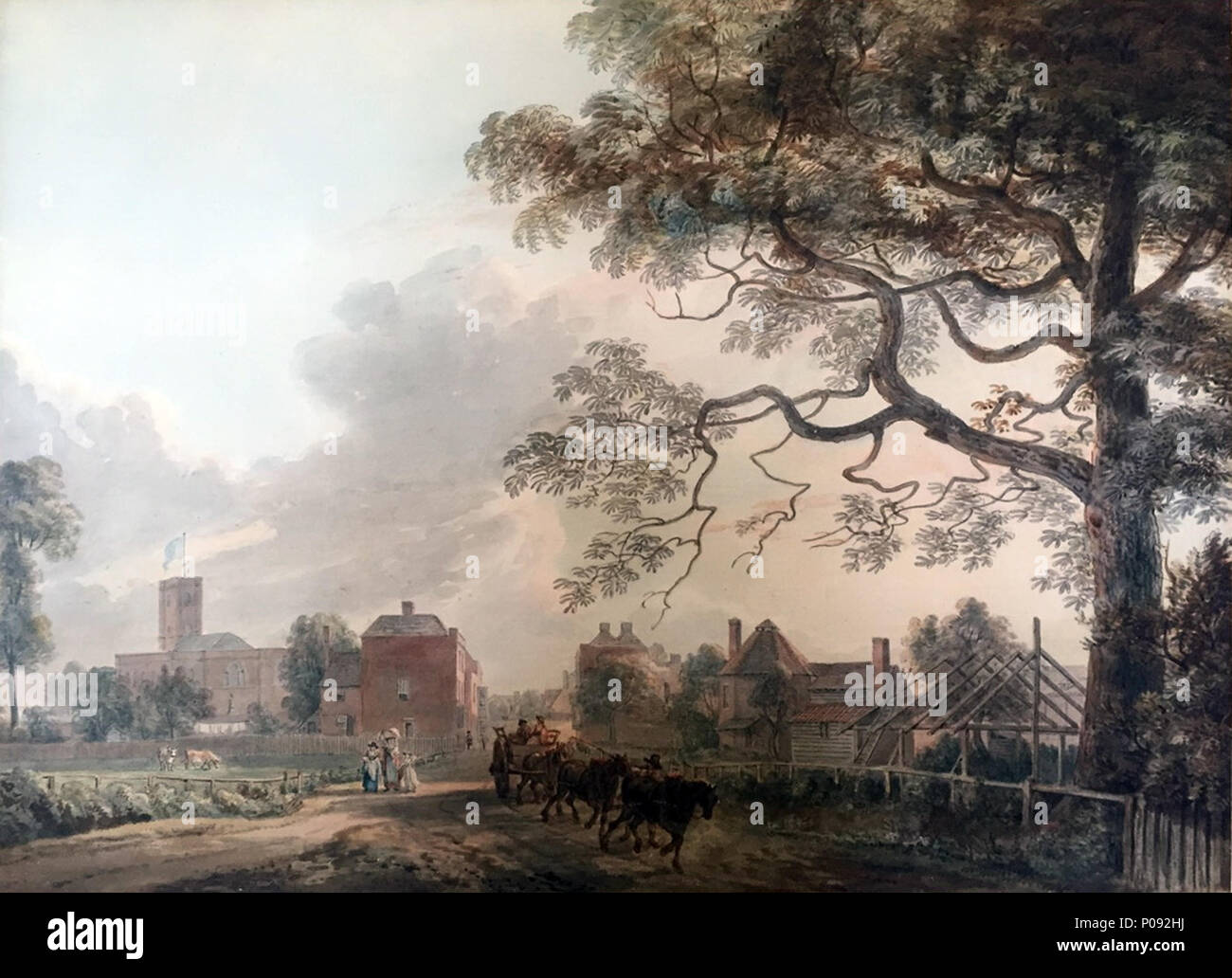 . Vue du 18e siècle de l'église de Sainte Marie Magadalene à Woolwich, dans le sud-est de Londres (puis Kent). . 15 novembre 2015, 12:47:20. Paul Sandby (1730 ou 1731-1809), peintre et graveur Britannique Description Date de naissance/décès 1730 ou 1731 9 novembre 1809 Lieu de naissance/décès Nottingham Londres lieu de travail Londres, Ecosse, Woolwich contrôle d'autorité : Q266637 : VIAF ?40177460 ISNI : ?0000 0000 8040 1875 ULAN : ?500010522 RCAC : ?n85110442 NLA : ?36569053 17 WorldCat Paul Sandby, vue de Woolwich Banque D'Images