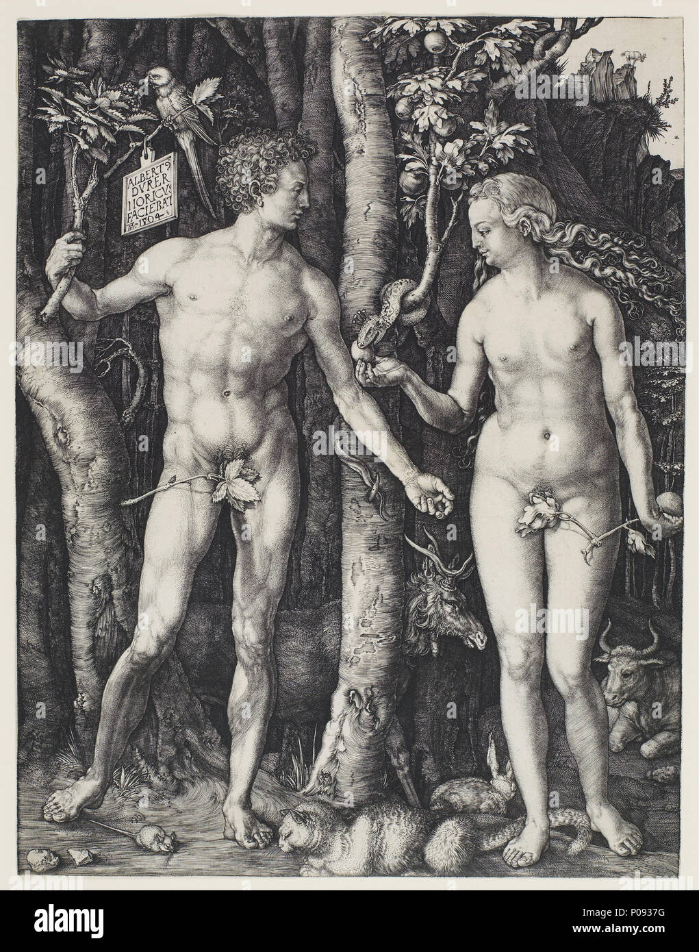 Albrecht Dürer 274 - Adam et Eve - Google Art Project (cQEVzileB4kJ7Q) Banque D'Images