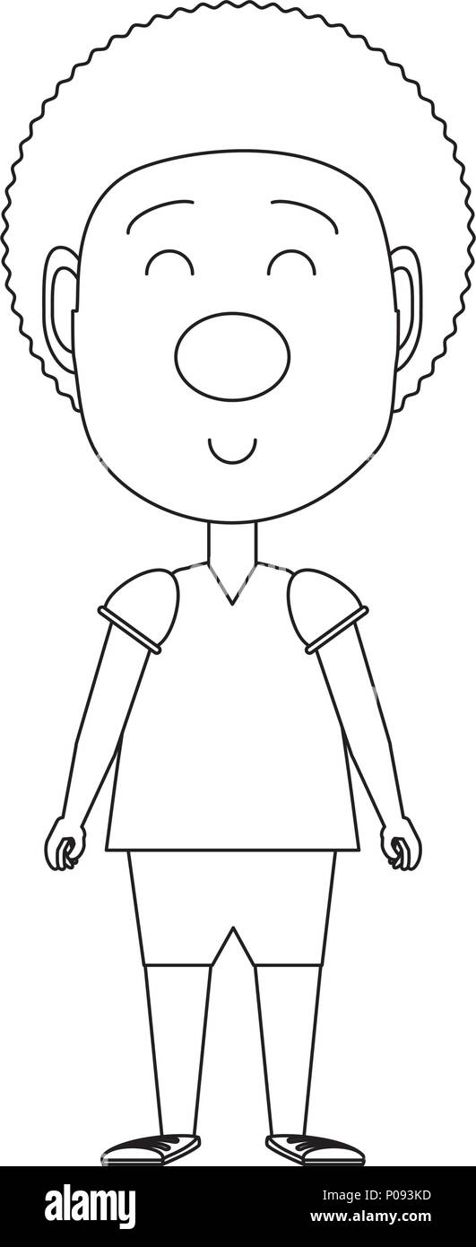 Cartoon boy avec nez de clown icône sur fond blanc, vector illustration Illustration de Vecteur