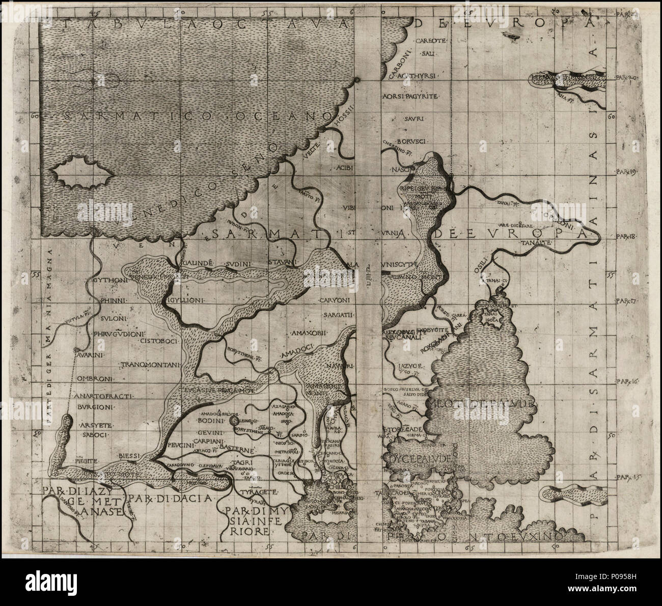 Anglais La 8e Carte De Leurope Tabula Octava De Europa