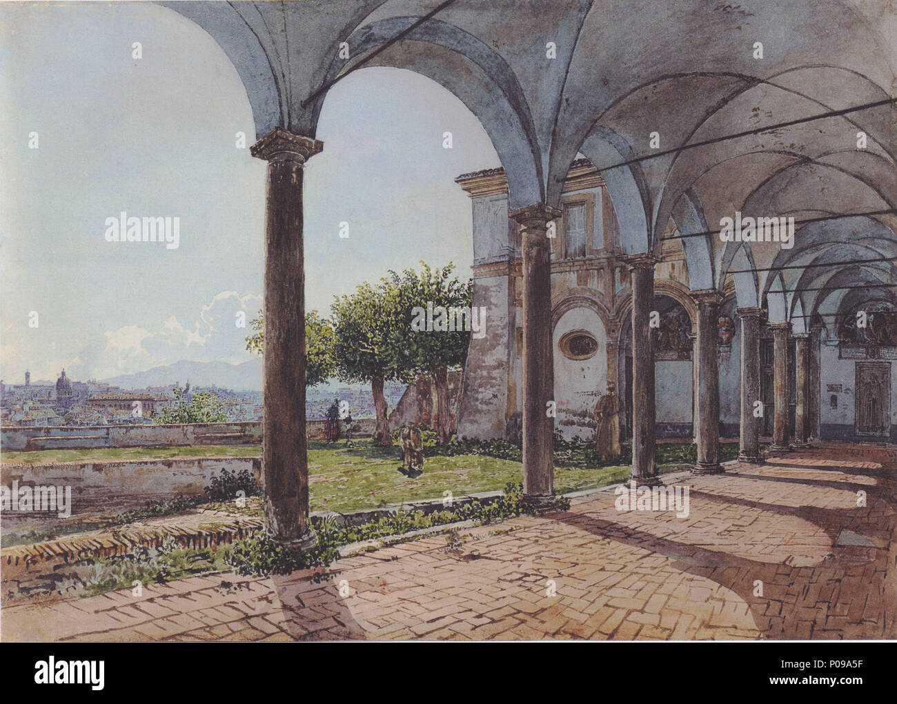 . Allemand : Blick vom Kloster Sant' Onofrio auf Rom . 1835282 Rudolf von Alt - Blick vom Kloster Sant' Onofrio auf Rom - 1835 Banque D'Images