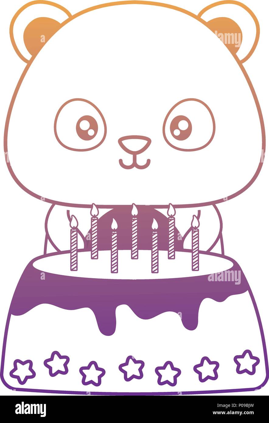 L Ecureuil Mignon Avec Gateau D Anniversaire Sur Fond Blanc Vector Illustration Image Vectorielle Stock Alamy