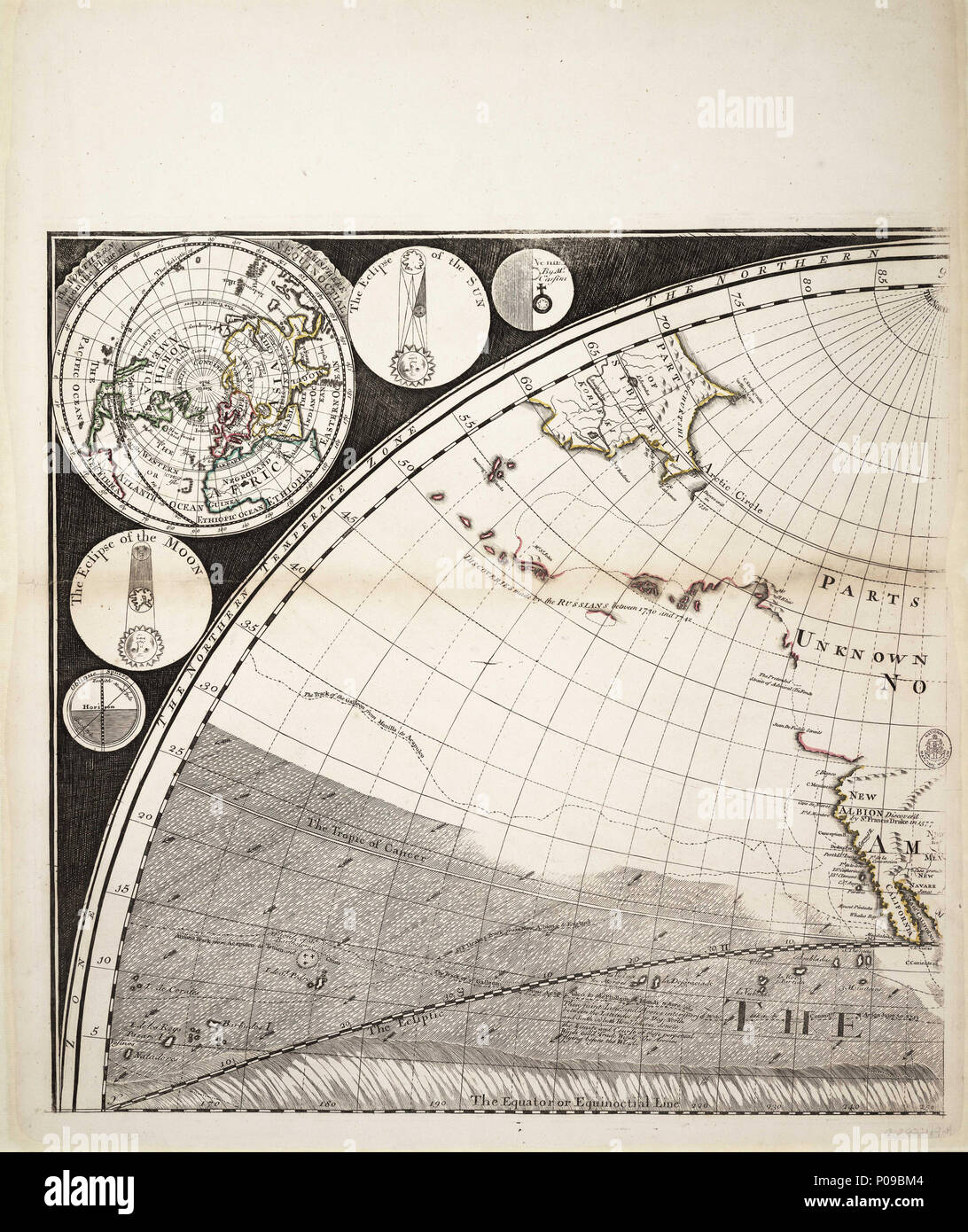 . Anglais : une nouvelle et correcte de la carte [monde]4 feuilles. Part col. engr. Médium : Chaque feuille sur support moderne. Échelle : [ca.1:15 000 000]. D'autres endroits : monde, hémisphère ouest. Table des matières Note : différentes voies de l'explorateur. Remarque en cercle antarctique : on peut raisonnablement conclure qu'il y réside beaucoup plus de terre mais moins découvrez sur le pôle sud était que le pôle Nord. 4 feuilles d'une feuille 8 carte. G292 h 1/9W un hémisphère par Sayer & Bennett . [Vers 1774]. Robert Sayer & John Bennett 142 Une nouvelle et correcte de la carte (monde) RMG F0455 Banque D'Images