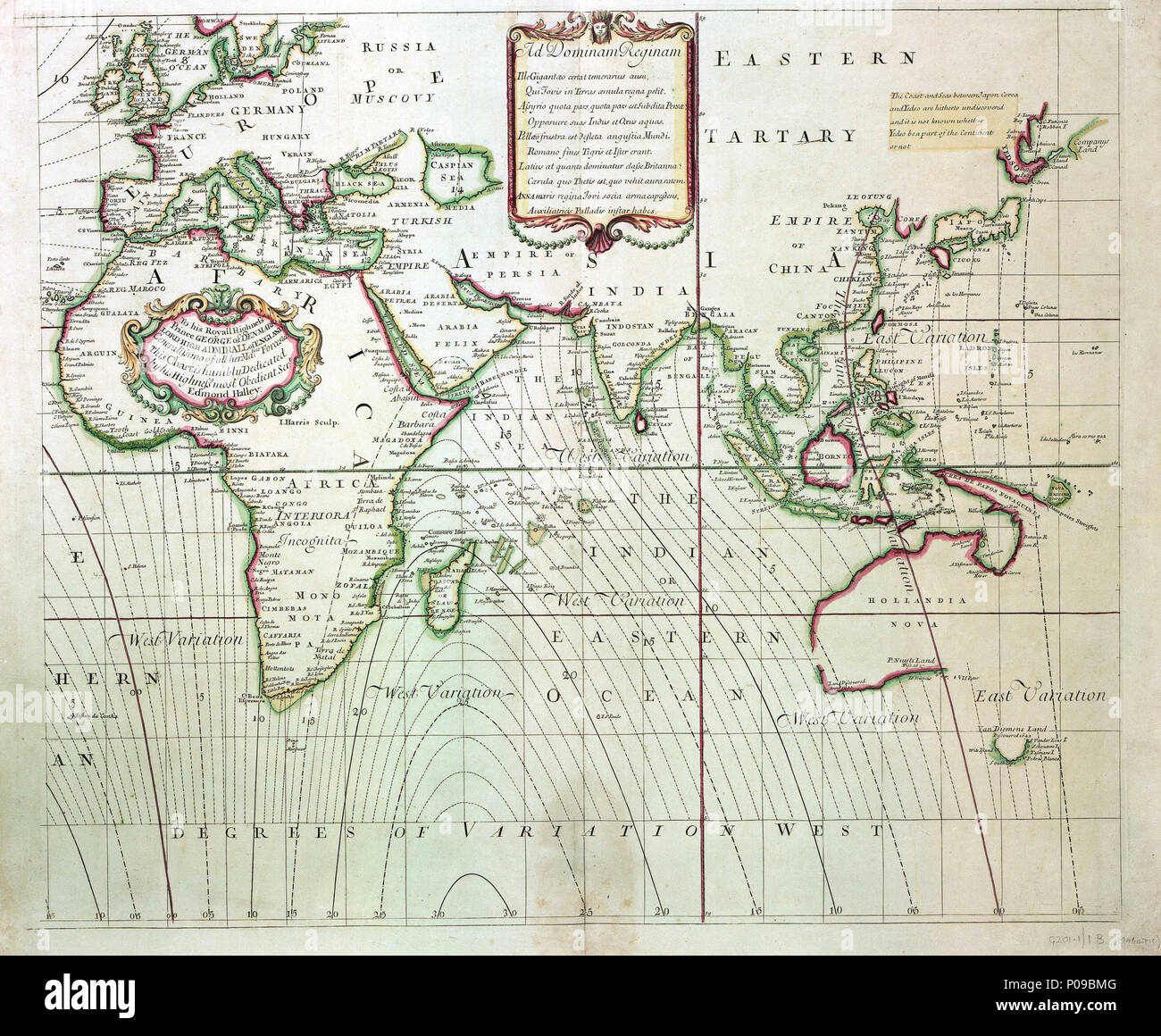 Anglais Une Nouvelle Et Bonne Carte De La Mer Du Monde