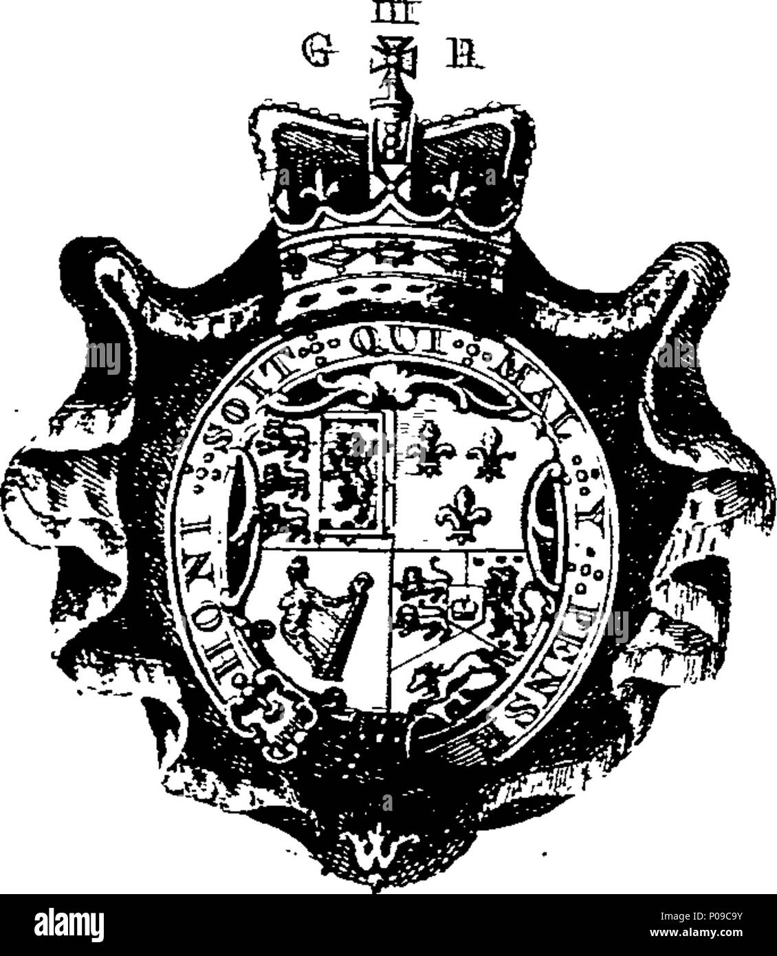 . Anglais : fleuron de livre : Un abrégé de l'histoire de l'Angleterre. Être un résumé de l'histoire Monsieur Rapin et M. Tindal's poursuite, à partir de l'atterrissage de Jules César, à la mort du roi George I. Avec les personnages des rois en général, l'état de l'Échiquier, les recettes publiques, et des pièces en euros, en et après la Conquête ; et également la liste des pairs créée dans chaque règne, Chevaliers de la Jarretière et baignoire, Baronets, évêques, Chanceliers, Chief-Justices, juges, et les amiraux, au temps présent. Illustré avec les chefs et les monuments des rois, reines, &c. Sur des plaques de cuivre 70 Banque D'Images