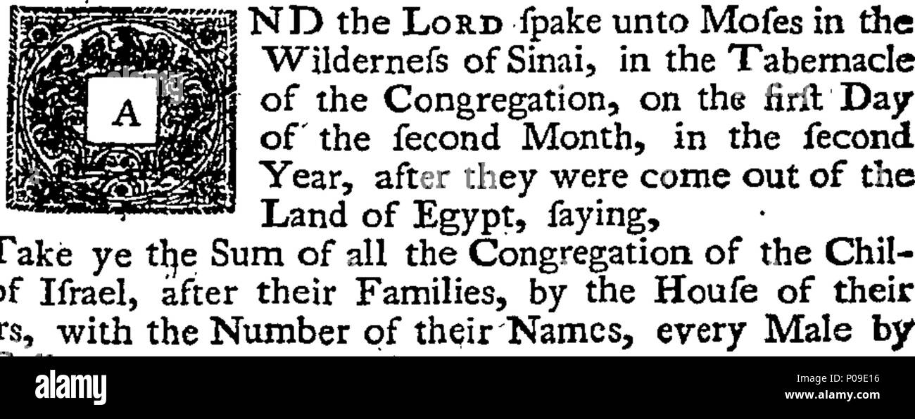 . Anglais : fleuron de livre : Un résumé de la partie historique de l'Ancien Testament, avec des références à d'autres parties de l'Écriture Sainte, en particulier pour le Nouveau Testament, qui sont placés en longueur, dans une autre colonne. 287 Un résumé de la partie historique de l'Ancien Testament Fleuron T110715-19 Banque D'Images
