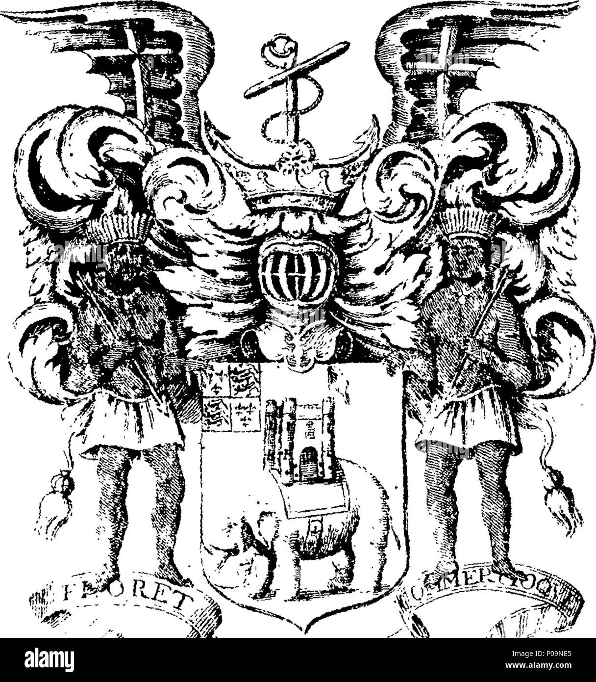 . Anglais : Fleuron du livre : Toutes ces personnes qui sont désireux de servir le African-Company Royal comme souldiers [sic] en Guyne selon les conditions suivantes, peut réparer à la maison africaine dans Leaden-Hall-Street, Londres, et vous divertir, VIZ. Chaque Souldier reçoit comme un cadeau gratuit (avant qu'il produit le voyage,) Quarante Shillings, également un lit, Rugg, et oreiller ; la société payer son passage au dessus de Guyne, à son arrivée il y à entre en payer, à vingt shillings par mois, l'entreprise trouver l'alimentation et l'hébergement. Son salaire d'être dûment payés tous les mois. 280 Toutes ces personnes qui désirent Banque D'Images