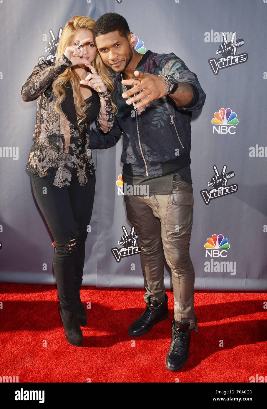 Shakira et Usher : We'Re Retour La voix au parti Sayers Club à Los Angeles. Shakira et Usher 114 cas à Hollywood Life - Californie, Red Carpet Event,  USA, Cinéma, Célébrités, photographie, Bestof,