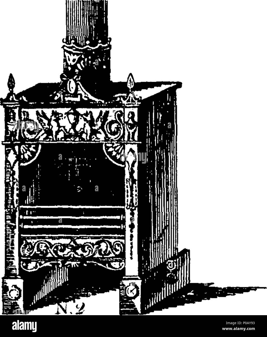 . Anglais : fleuron de livre : Un compte du principe et les effets de l'air, les grilles de la cuisinière (qui des chambres chaleureuses, &c. par une production constante et l'échange d'air frais, sec) connu sous le nom de American poêles à bois : avec une description de la fin des ajouts et améliorations apportés par James Sharp, (pour lesquels le brevet est obtenu,) n° 15, Leadenhall-Street, Londres. L'air chaud ou froid (peut-être par cette amélioration) être tiré à travers la cuisinière de façon à relever ou abaisser le thermomètre à plaisir : Et, c'est constaté par expérience, si un prix être fait toujours tellement chaud il wi Banque D'Images
