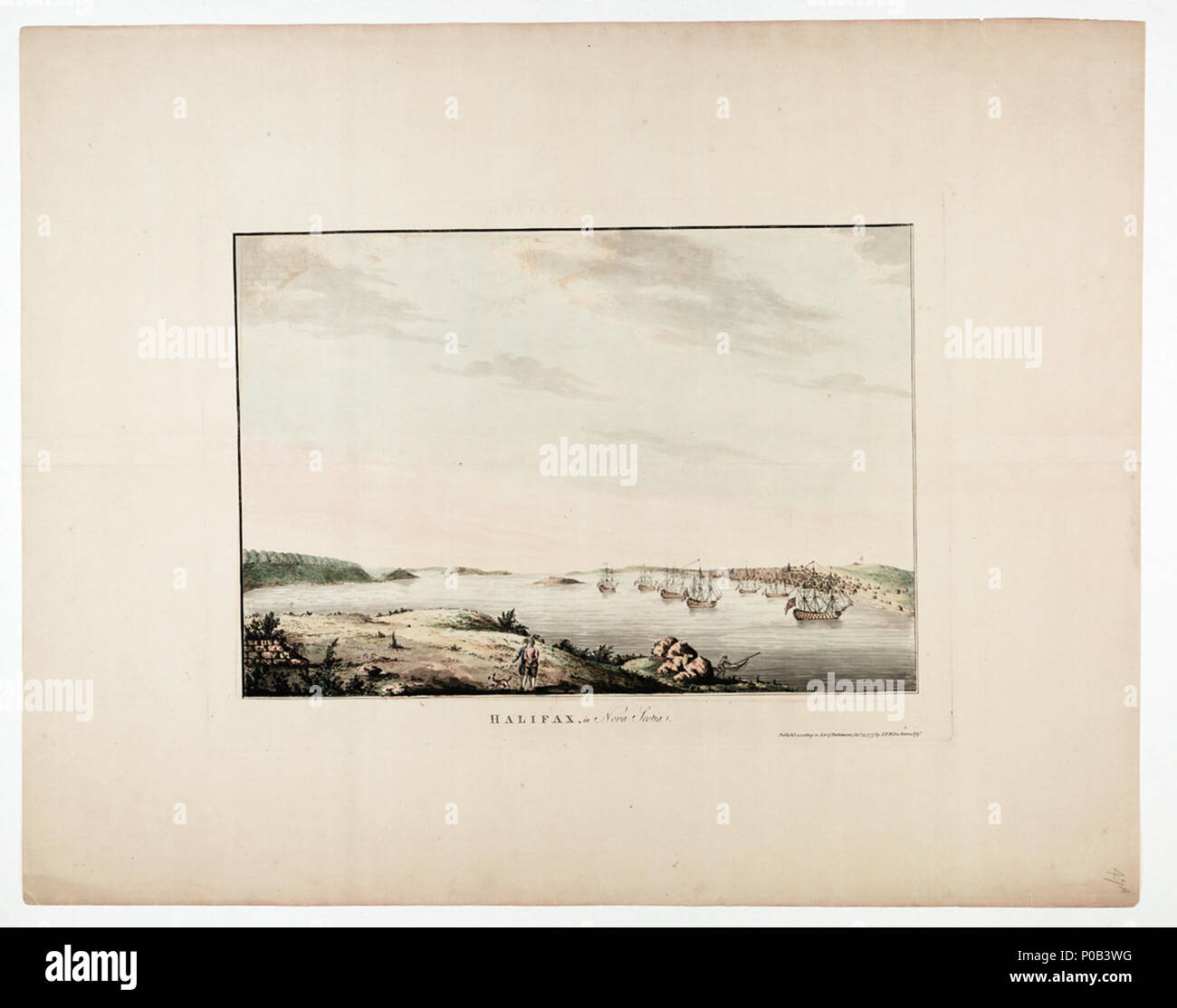 . Anglais : une vue de Halifax en Nouvelle-ScotiaSingle fiche technique. Gravé. D'autres endroits : la Nouvelle-Écosse. Mentions légales 14 Oct 1777. Titre : Halifax, en Nouvelle-Écosse. Imprimé sur papier. Bates L'aquarelle. 47HNS Une vue de Halifax en Nouvelle-Écosse . 1777. Des Barres ; Joseph Frederick Wallet Des Barres 241 une vue de Halifax en Nouvelle-Écosse RMG K0462 Banque D'Images