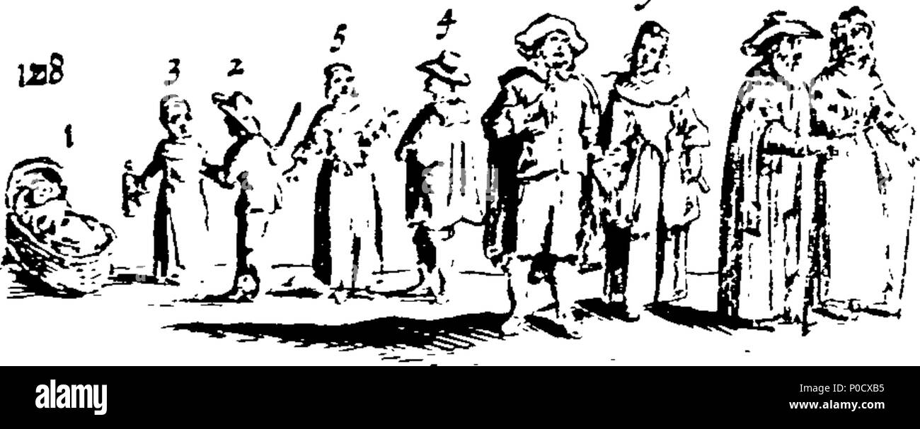 . Anglais : Fleuron du livre : Une courte et facile méthode pour donner aux enfants une idée ou vrai notion d'êtres humains : céleste et terrestre et de leur apprendre les noms de la plupart des choses qui sont utiles et nécessaires à la vie humaine : comme aussi, des arts et des sciences, les plantes, fruits et animaux ; comme poissons, oiseaux et bêtes Four-Footed : Français et Anglais. Représenté par plusieurs centaines de chiffres dans 38 des plaques de cuivre, en forme pour ceux qui sont désireux d'apprendre ces langues.  = méthode courte et facile pour donner aux enfans une idée des choses célestes et terrestres : Et pour leurs apprendre le nom et l'usage Banque D'Images