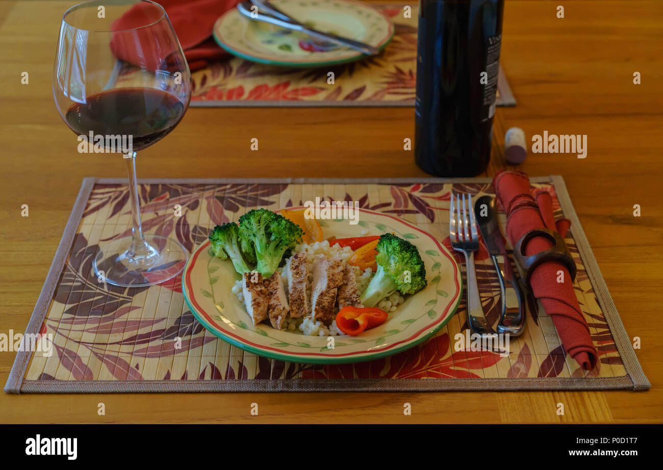 Za'atar Poulet rôti Banque D'Images