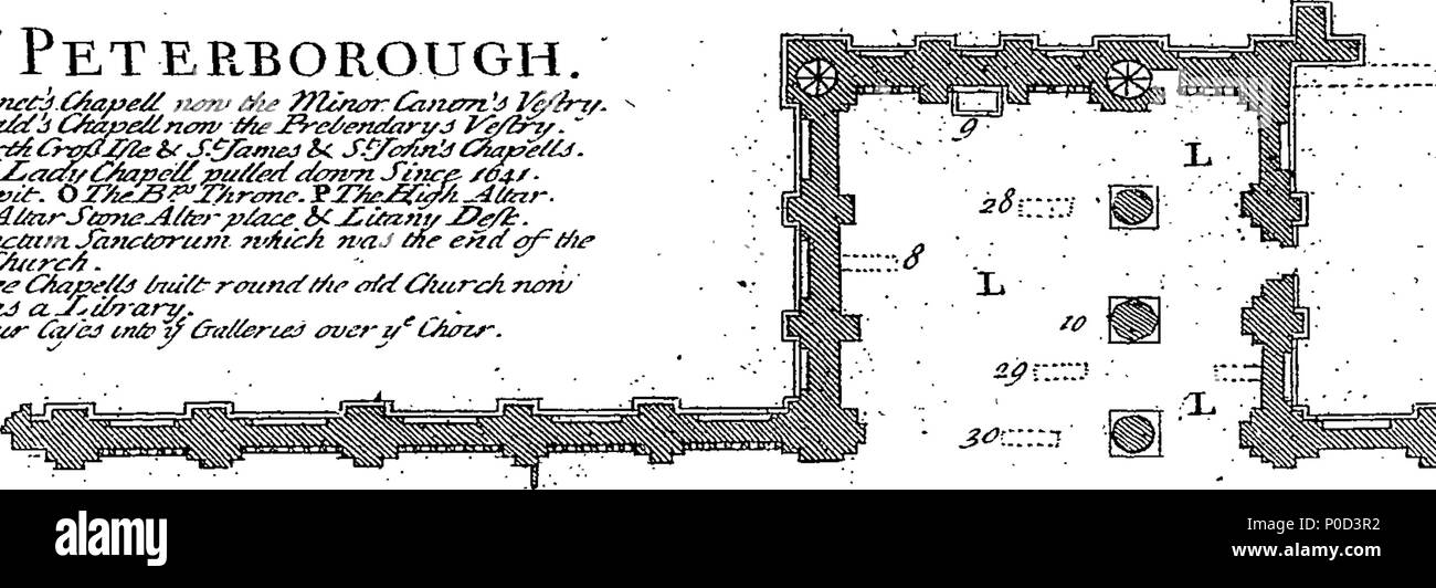 . Anglais : Fleuron du livre : une étude de la cathédrale de York, Durham, Carlisle, Chester, homme, Litchfield, Hereford, Worcester, Gloucester, Bristol, Lincoln, Ely, Oxford, Peterborough, Canterbury, Rochester, Londres, Winchester, Chichester, Norwich, Salisbury, puits, Exeter, St Davids, Landaff, Bangor, et Saint Asaph. Contenant un historique de leurs fondations, les constructeurs, Antient Monuments et inscriptions ; fonds de dotation, des aliénations, des ventes de terres, de mécènes. Annonces de consécration, d'admission, d'avancement, les décès, l'inhumation, et d'épitaphes des évêques, des doyens, des recteurs, des trésoriers, Precentors Banque D'Images