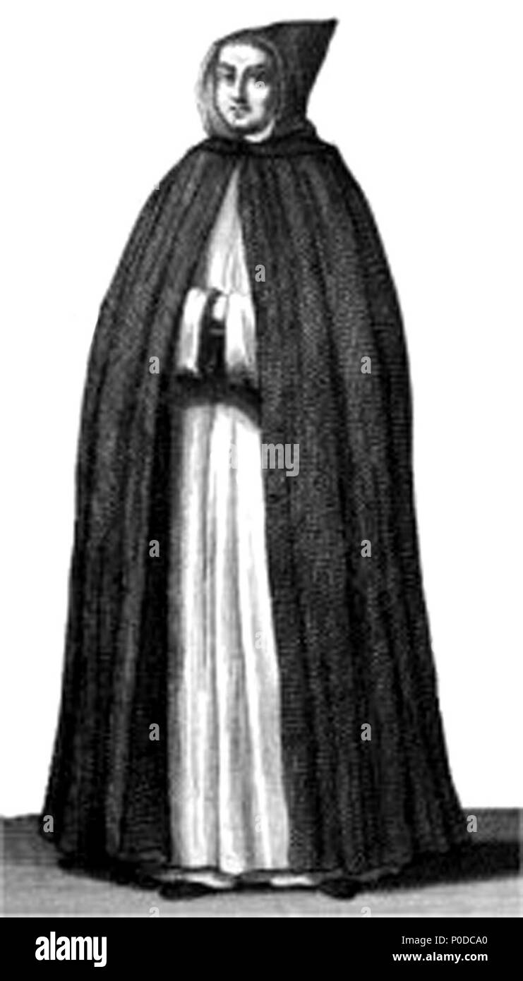 . English : Chartreux en tenue de sortie . 1 septembre 2014, 17:43:36. 17ème siècle inconnue yh 21 Chartreux tenue de sortie Banque D'Images