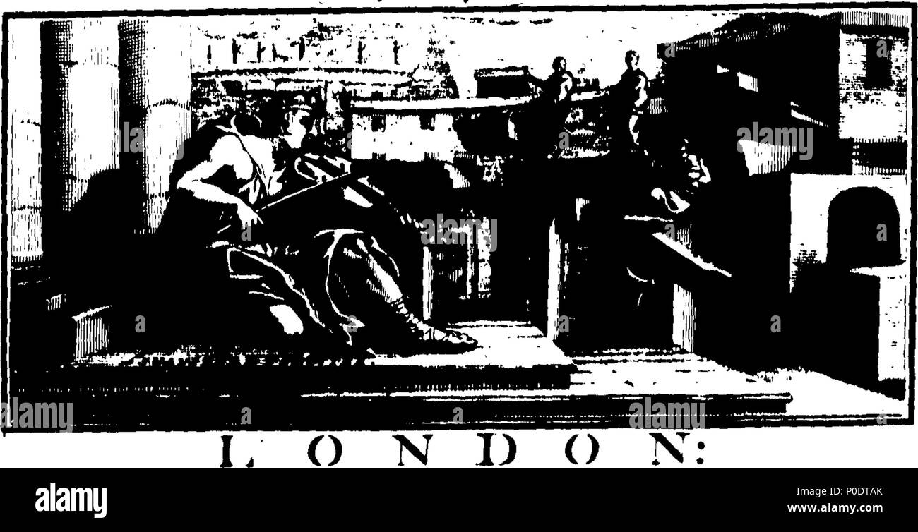 . Anglais : fleuron de livre : un traité des cinq ordres d'architecture. Pour ce qui est l'annexe avait, un discours sur les pilastres : et à divers abus avait introduction dans l'architecture. Rédigé en français par Claude Perrault, de l'Académie Royale de Paris, et fait de l'anglais par John James de Greenwich. 231 Un traité des cinq ordres d'architecture Fleuron T135482-1 Banque D'Images