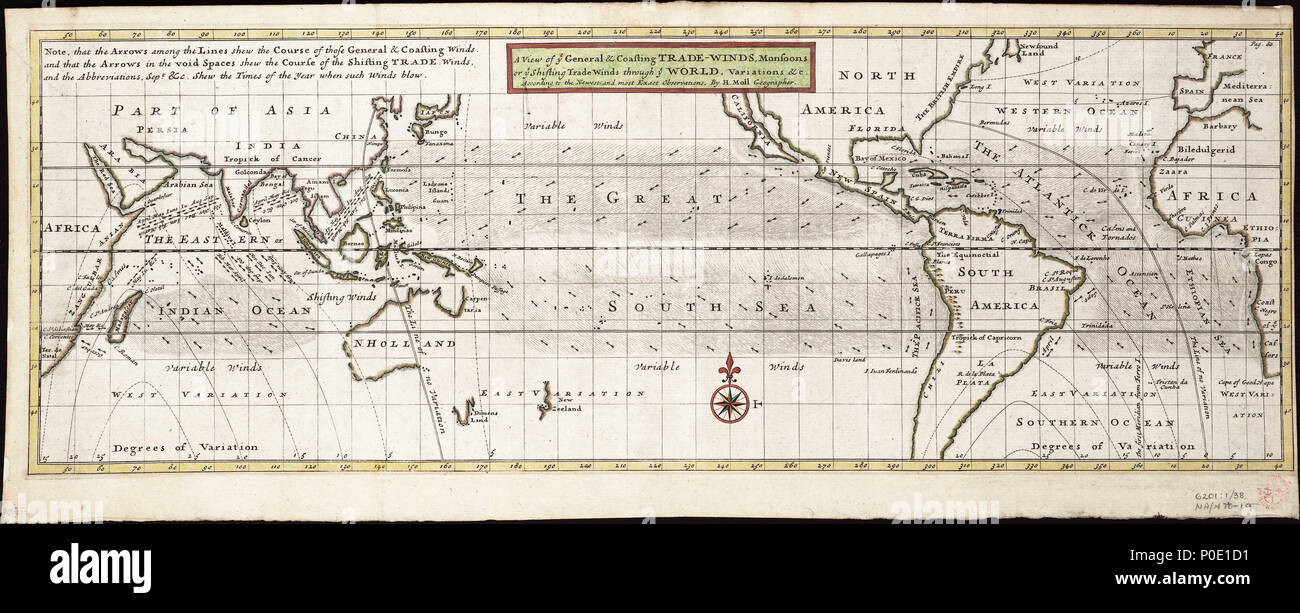 Anglais Une Vue D Ye Et Generale Des Vents De Cabotage Les Moussons Ou Vous Deplacer
