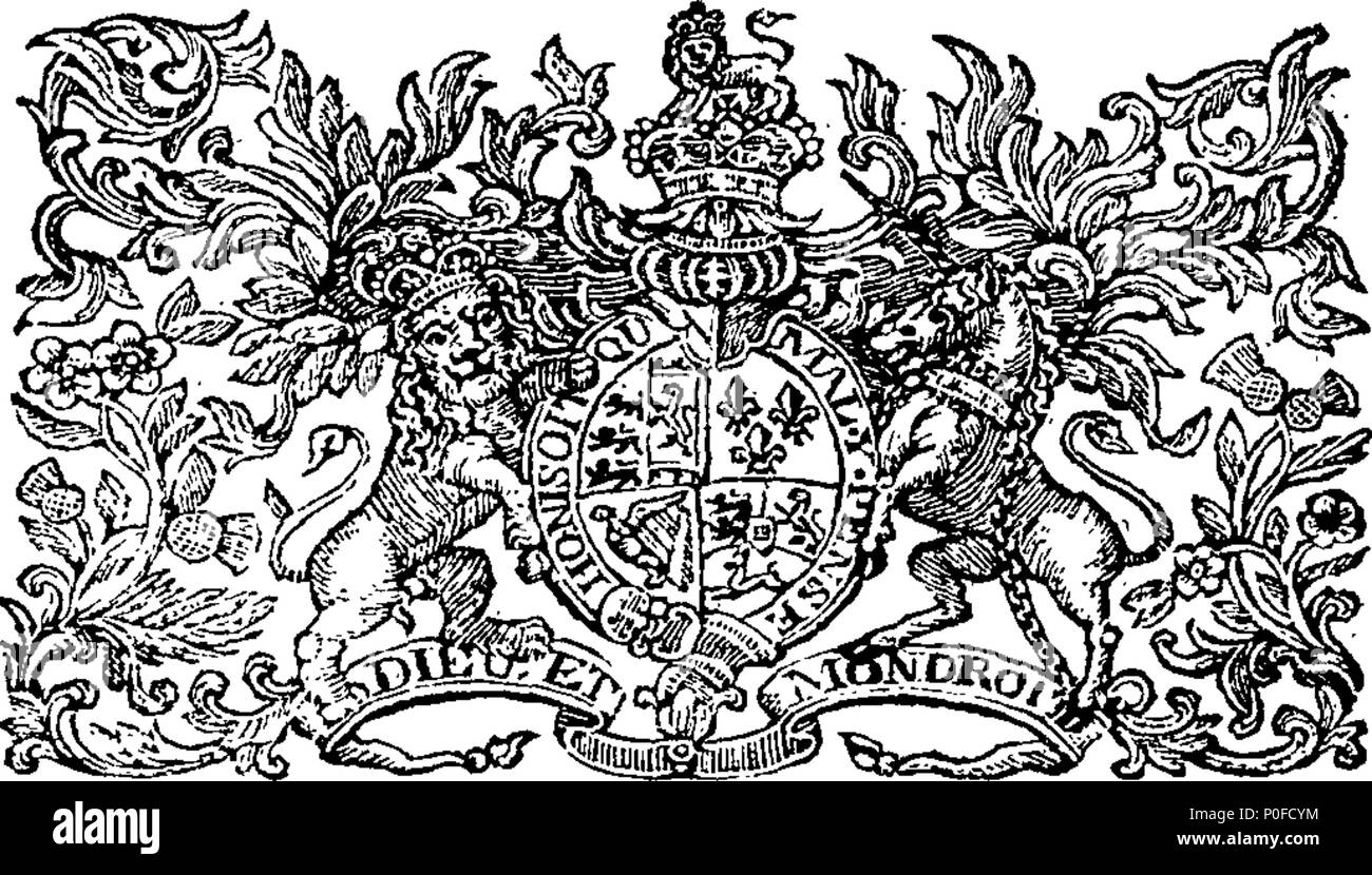 . Anglais : Fleuron du livre : Actes et Lois, adoptées par la grande cour ou de l'Assemblée générale et de Sa Majesté, province de l'Massachusetts-Bay en Nouvelle-Angleterre : commencé et s'est tenue à Boston, dans le comté de Suffolk à mercredi le vingt-neuvième jour de mai 1765, et la poursuite par chacun de la prorogation jusqu'à mercredi le 15 janvier suivant, puis rencontre. 259 Actes et Lois Fleuron W014937-1 Banque D'Images