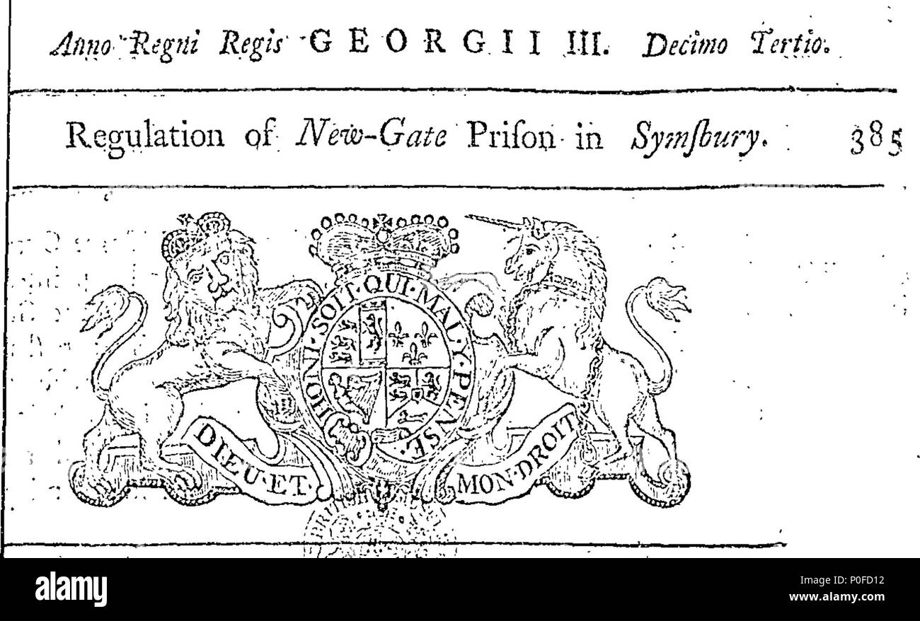 . Anglais : Fleuron du livre : Actes et Lois formulées et adoptées par l'Assemblée générale de la Cour ou de Sa Majesté colonie anglaise de New York, en Nouvelle-Angleterre, en Amérique ; Holden à New-Haven, dans la colonie, le deuxième jeudi du mois d'octobre, dans la treizième année du règne de notre Seigneur souverain George la troisième, Roi de Grande-Bretagne, &c. Annoq. Domini, 1773. 259 Actes et Lois formulées et adoptées par l'Assemblée générale de la Cour ou de Sa Majesté colonie anglaise du Connecticut Fleuron W007488-1 Banque D'Images
