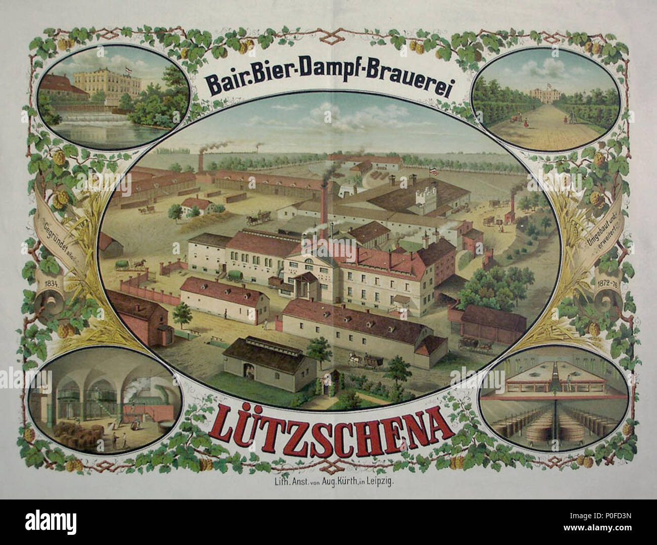 . Deutsch : Brauerei Sternburg, um 1877 Lützschena-Leipzig . 1874. Eltzner, Adolf 41 GR015793 Banque D'Images