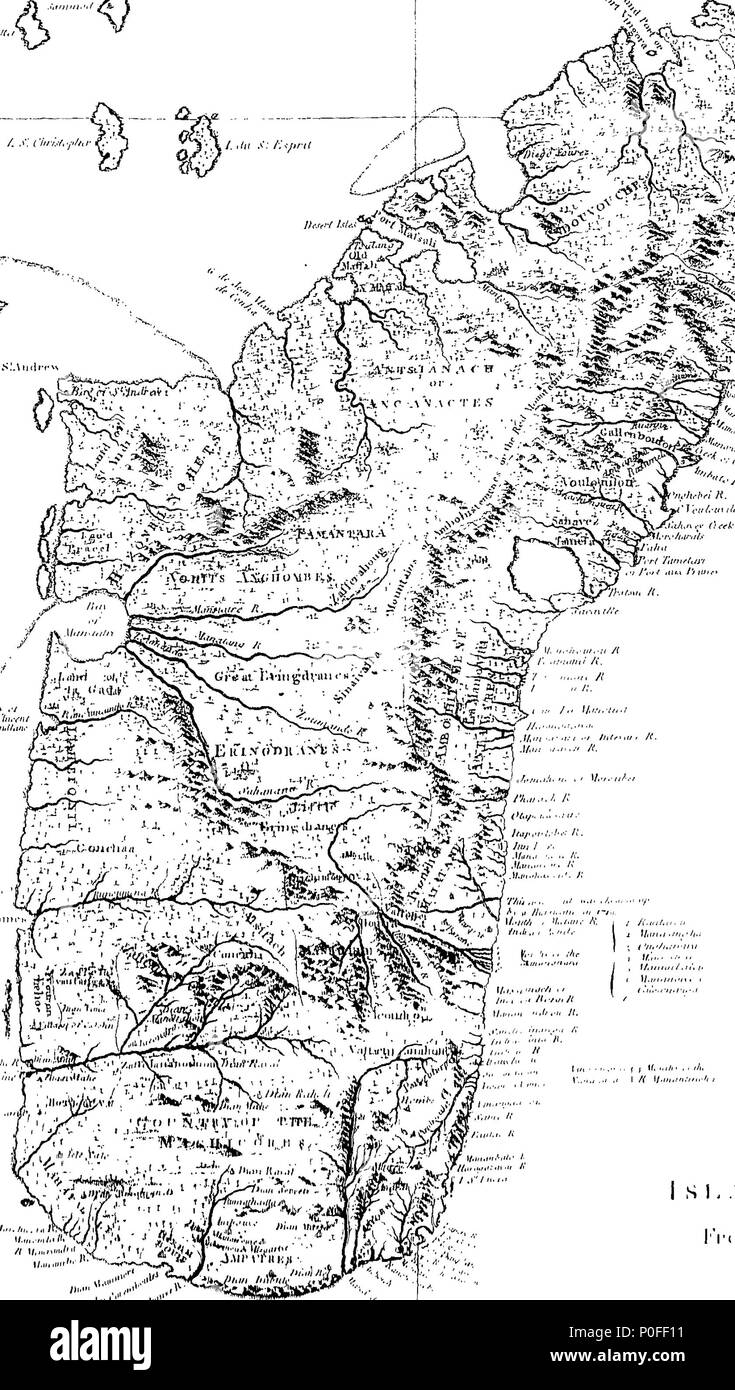 . Anglais : fleuron de livre : un voyage à Madagascar, et les Indes orientales. Par l'Abbé Rochon, membre de l'Académies des Sciences de Paris et à Petersburgh, astronome de la Marine, Keeper of the King's Cabinet philosophique, inspecteur des machines, de l'argent, &c. Traduit de l'anglais. Illustré d'une carte précise de l'île de Madagascar. Pour ce qui est ajouté, un mémoire sur le commerce avec la Chine. 250 Un voyage à Madagascar, et les Indes orientales Fleuron T127793-2 Banque D'Images