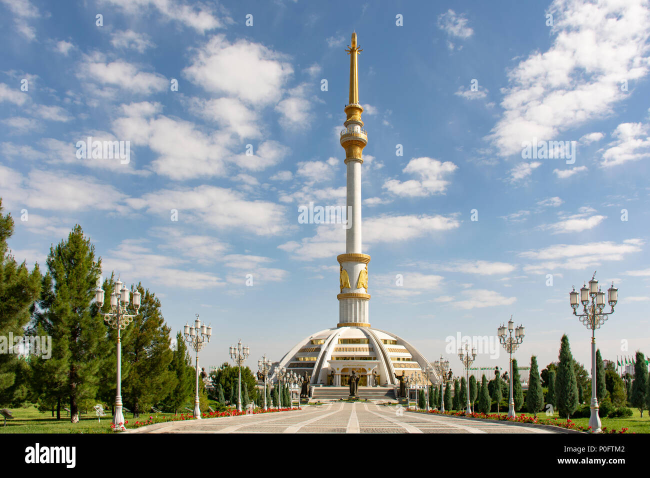 Monument de l'indépendance, Ashgabat, Turkménistan Banque D'Images
