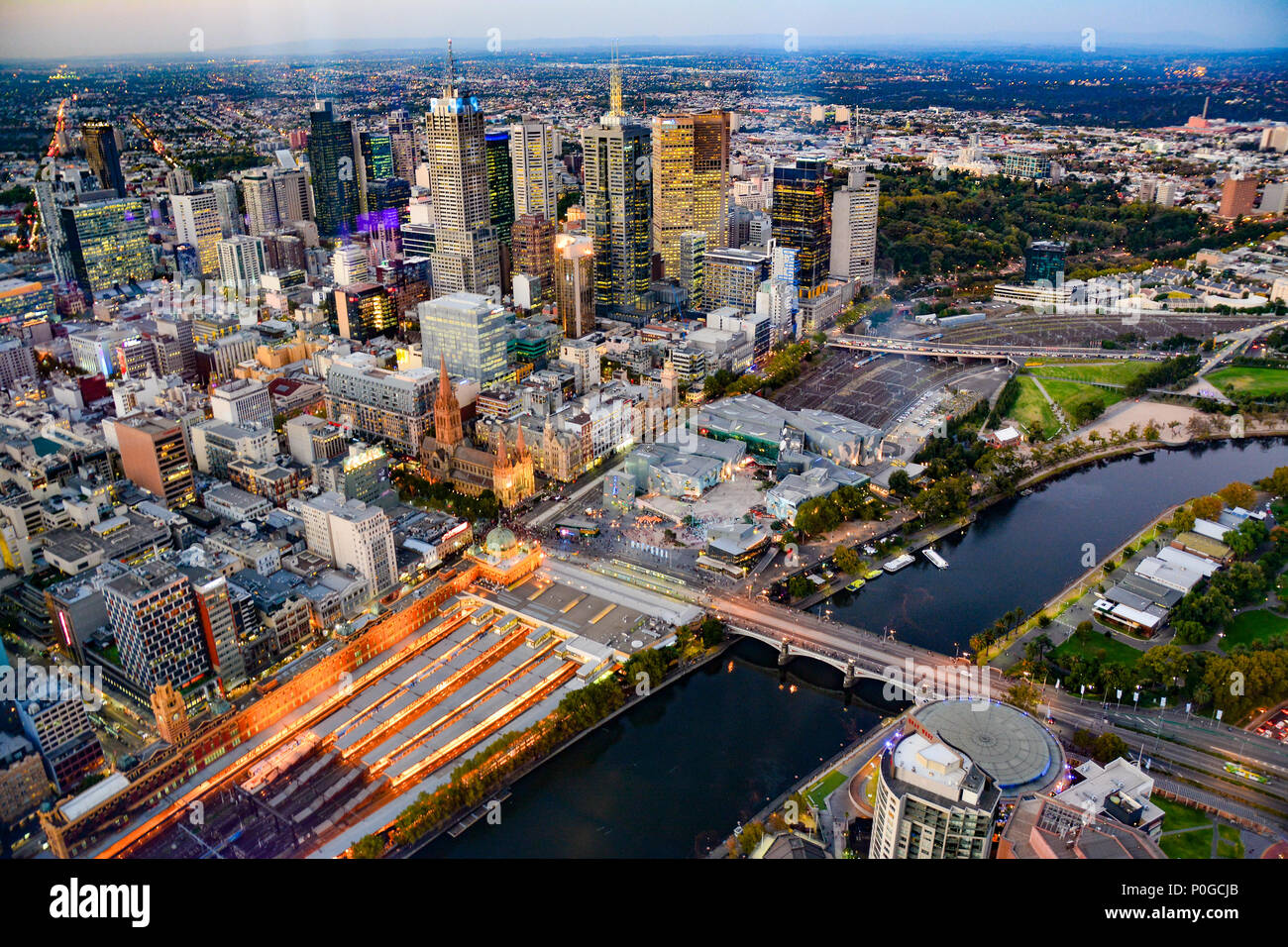 Paysage urbain de Melbourne, Victoria, Australie Banque D'Images