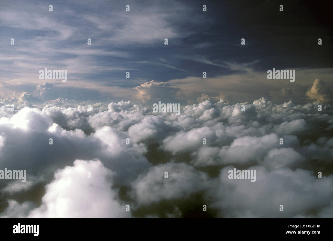 Vue de dessus les nuages sur le Queensland, Australie Banque D'Images