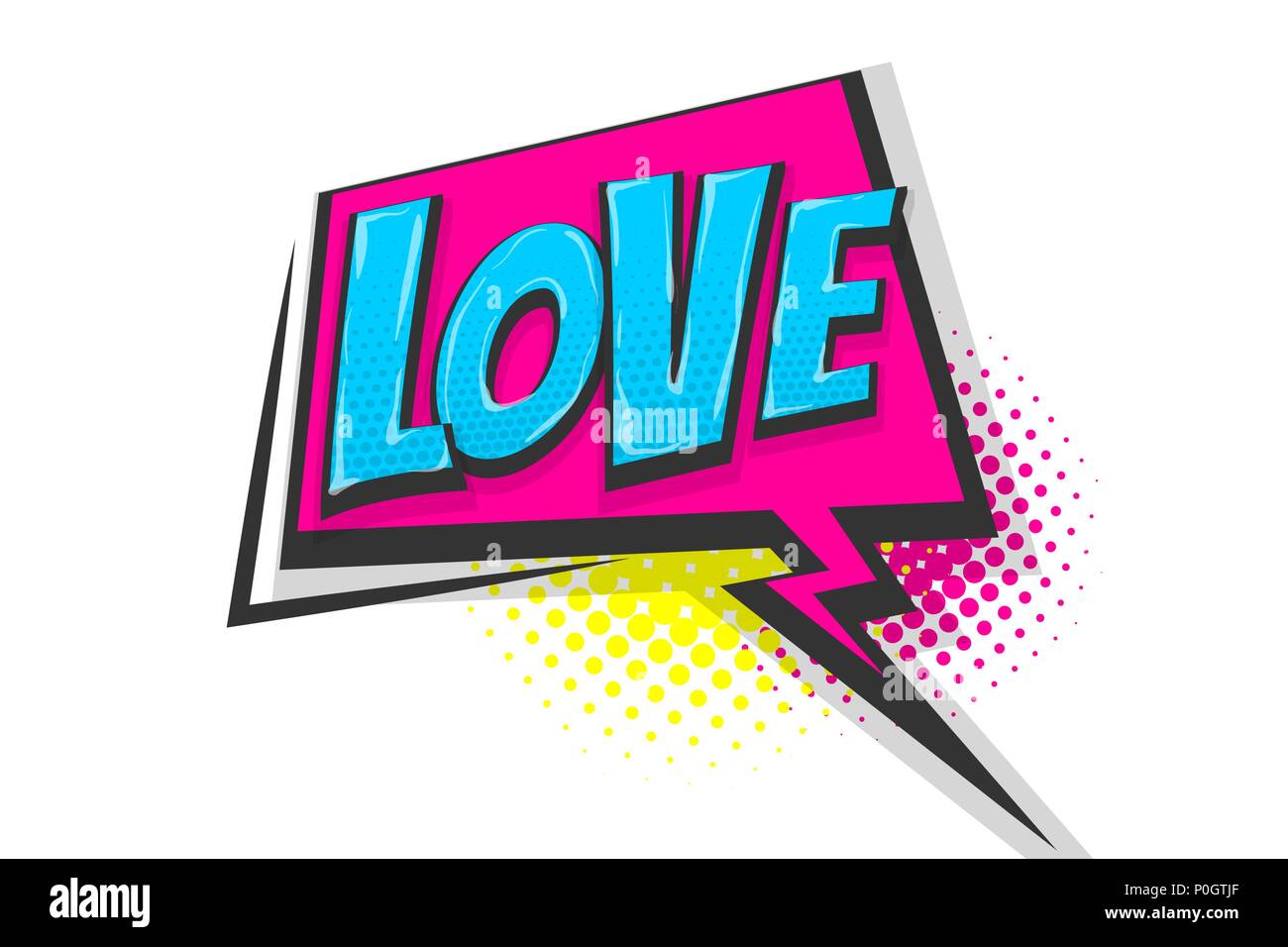 Love Pop art comic book text speech bubble Illustration de Vecteur