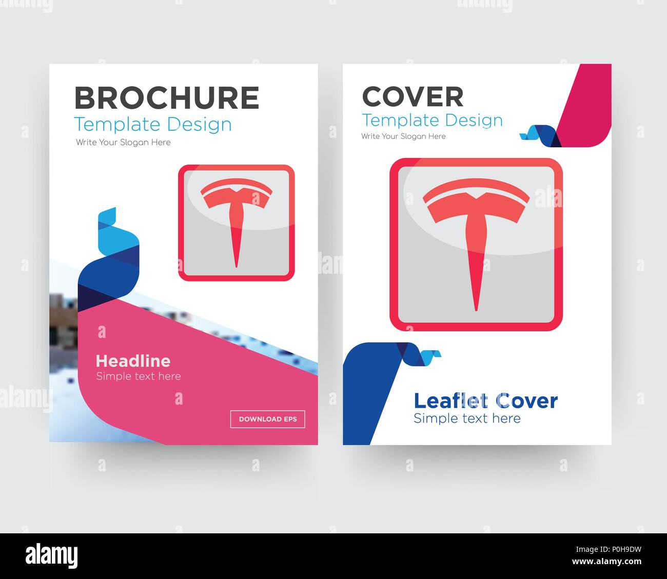 Modèle de conception de brochure flyer tesla avec résumé photo de fond, tendance minimaliste business entreprise rouler ou le rapport annuel Illustration de Vecteur