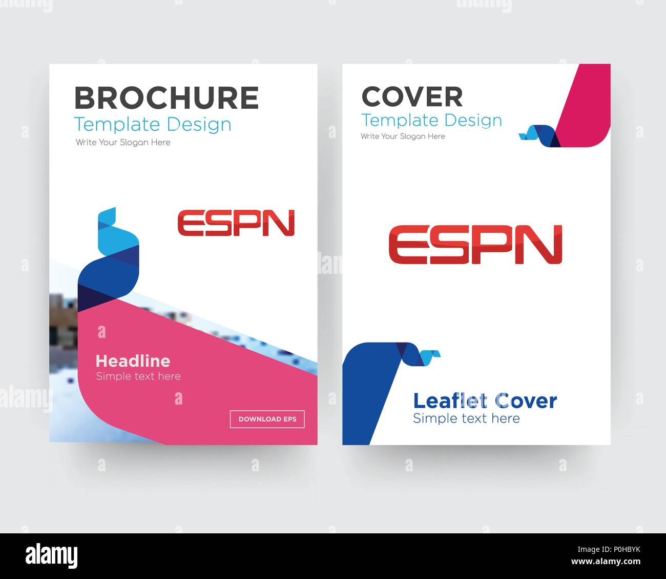 Espn brochure flyer avec modèle de conception de l'arrière-plan photo abstraite, tendance minimaliste business entreprise rouler ou le rapport annuel Illustration de Vecteur